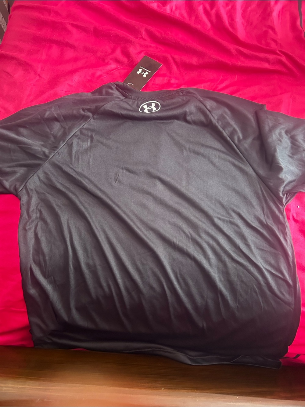 Under Armour Black Short-Sleeve Athletic Tee with Reflective Logo